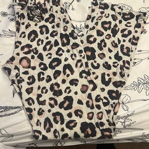 Target Leopard Print Pajama Pants - Black and Brown